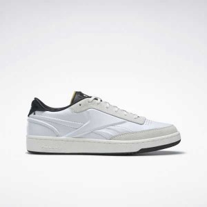 White / Black Reebok Victoria Beckham Club C Shoes | ZGYBMSD-79