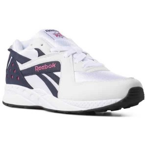 White / Navy / Pink / Black Reebok Pyro Shoes | PSMWNQL-07
