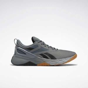 Grey / Black Reebok Nanoflex Parafit TR Shoes | FNGIMAU-36