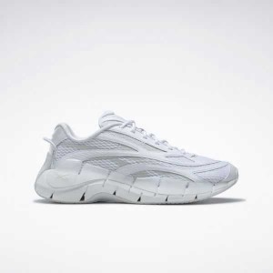 White / Grey / Grey Reebok Zig Kinetica 2.5 Shoes | YCJAROD-61