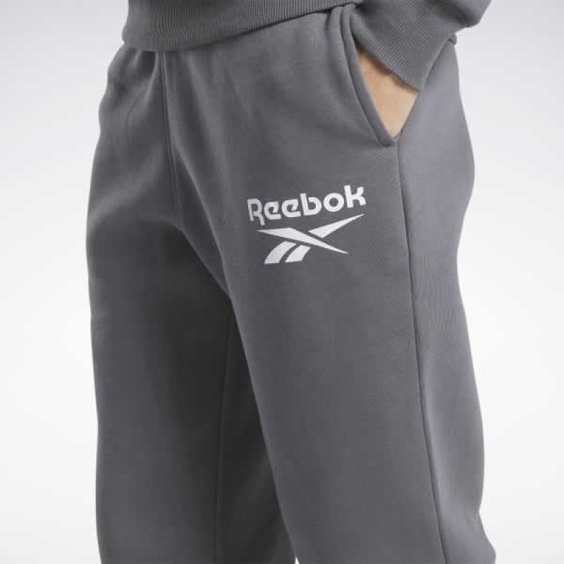 Grey Reebok Identity Logo Fleece Joggers | FLTEMAQ-27